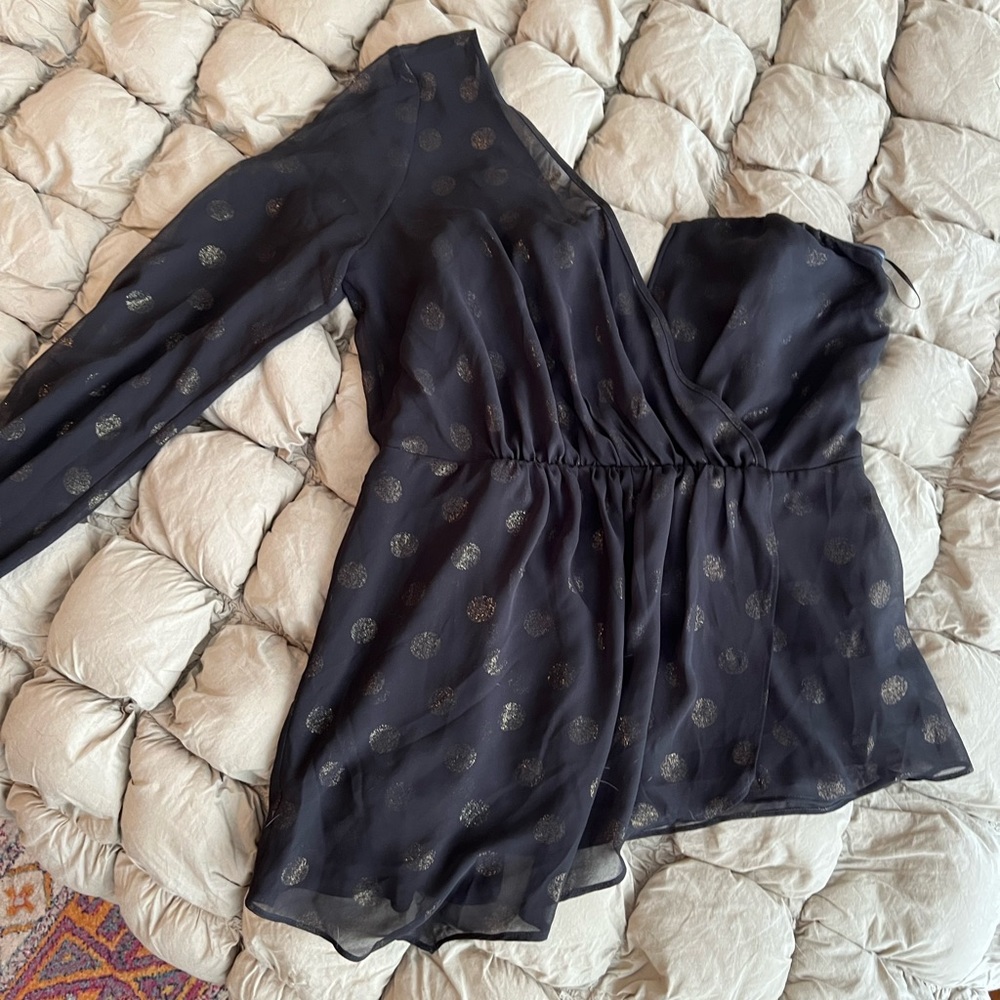 Express one shoulder sheer top
